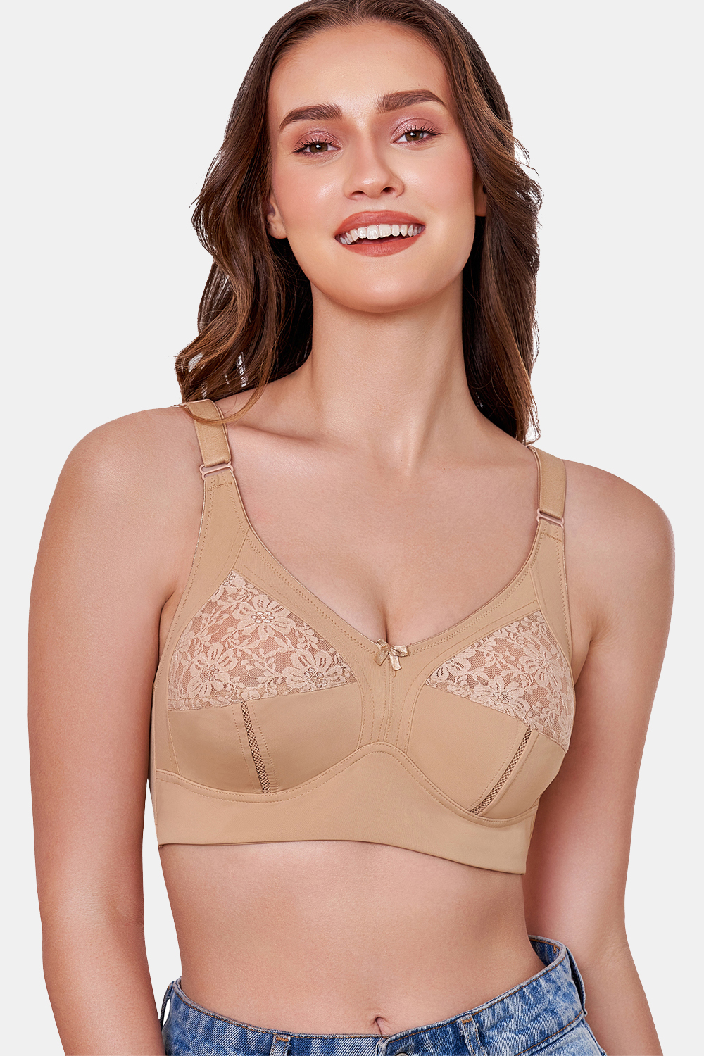 Full Coverage Lace Panelling M Frame Bra